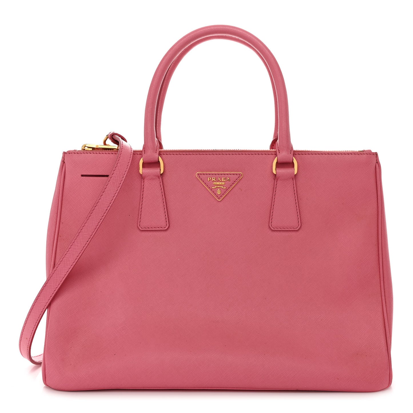 Saffiano Galleria Double Zip Tote Geranio Geranio