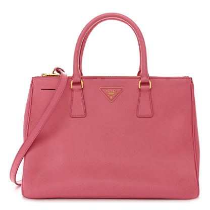 Prada Saffiano Galleria Double Zip Tote Geranio Geranio 1 of 10
