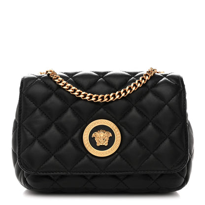 Versace Nappa Quilted Small Medusa Chain Crossbody Black 1 of 10