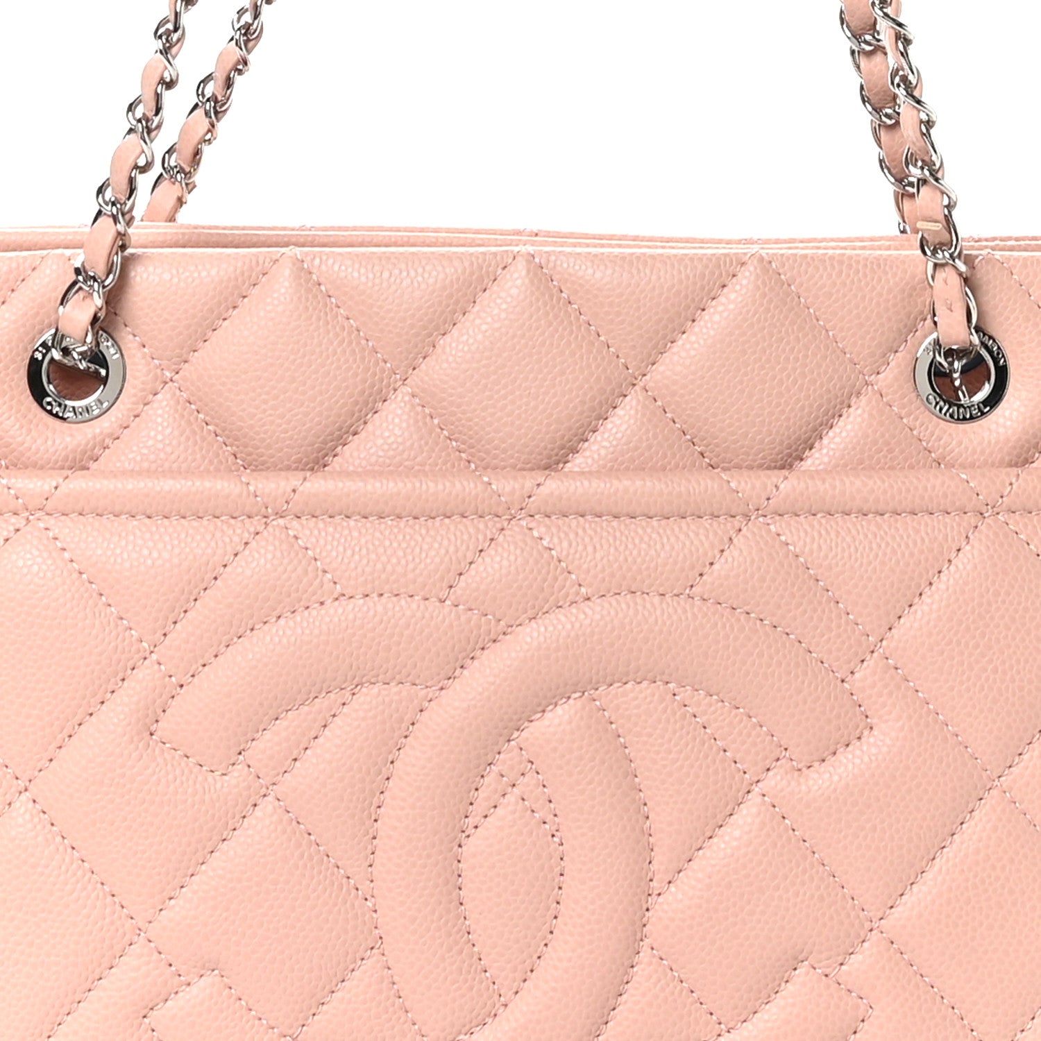 Chanel Caviar Quilted Timeless CC Soft Tote Light Pink 9 of 11