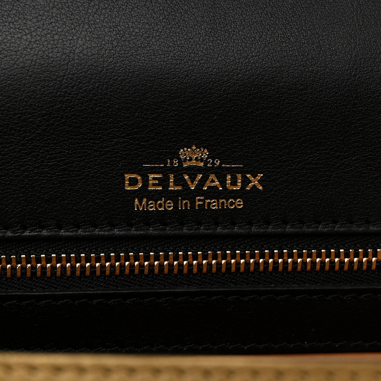Delvaux Metallic Calfskin Ombre PM Madame Shoulder Bag Black Gold 6 of 14