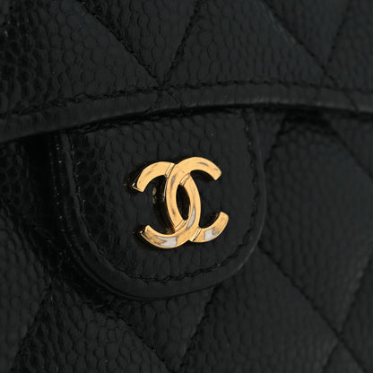 Chanel Caviar Quilted Compact Flap Wallet Black 9 of 10