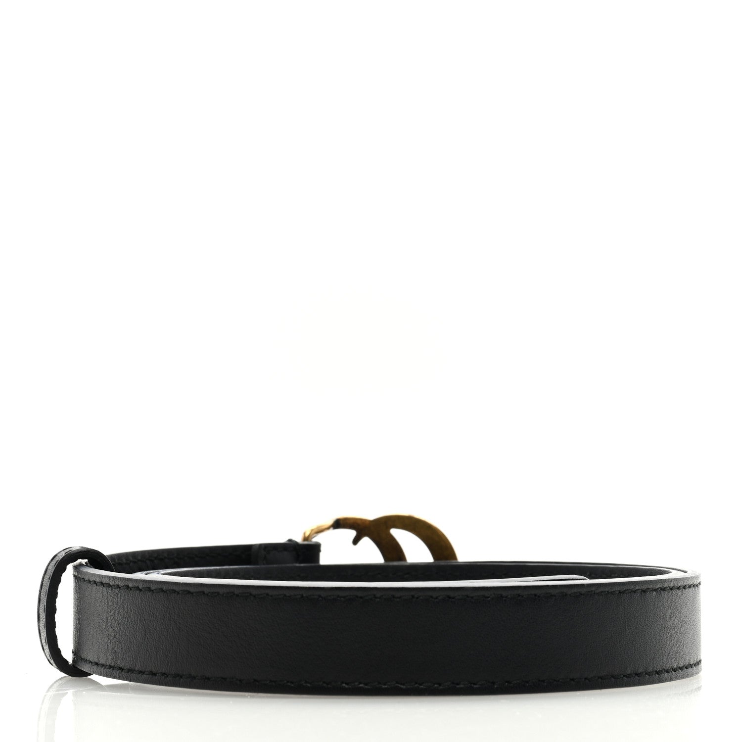 Gucci Calfskin Double G 20mm Belt 80 32 Black 2 of 4