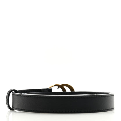 Gucci Calfskin Double G 20mm Belt 80 32 Black 2 of 4
