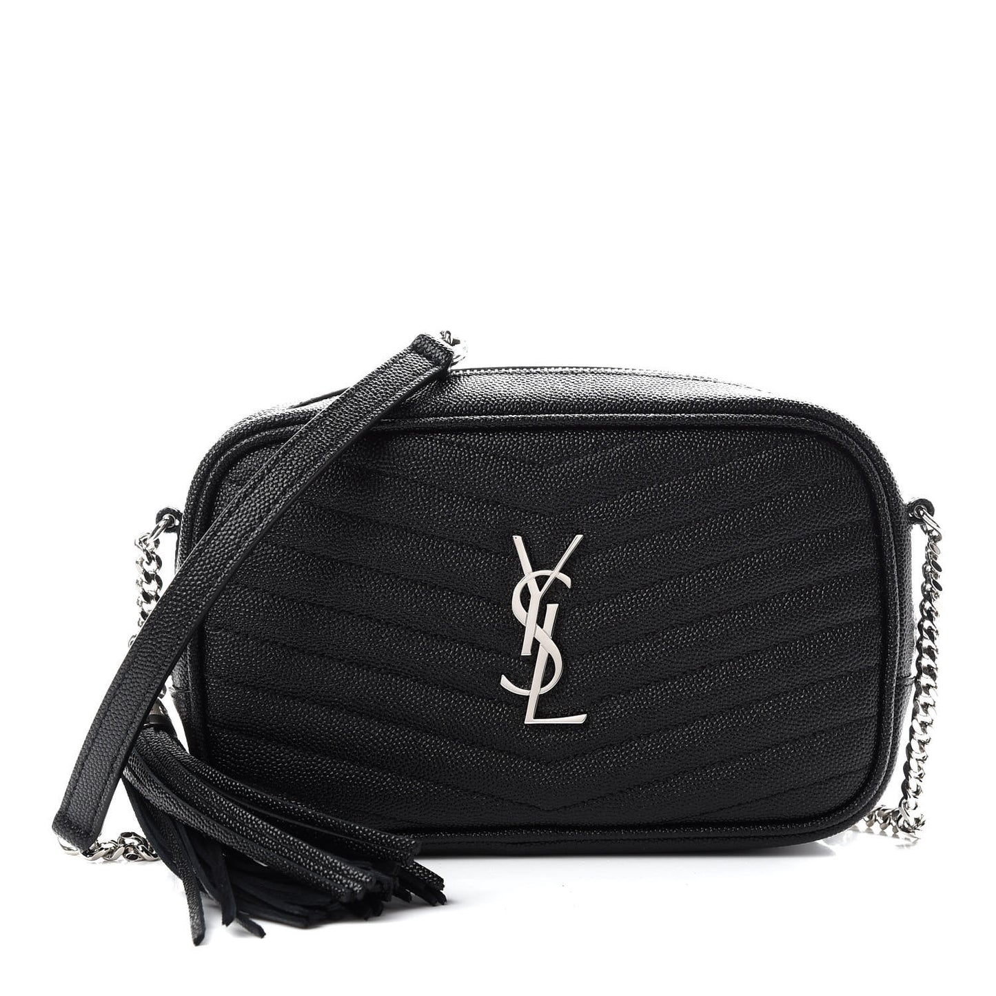 Grain De Poudre Matelasse Monogram Mini Lou Camera Bag Black