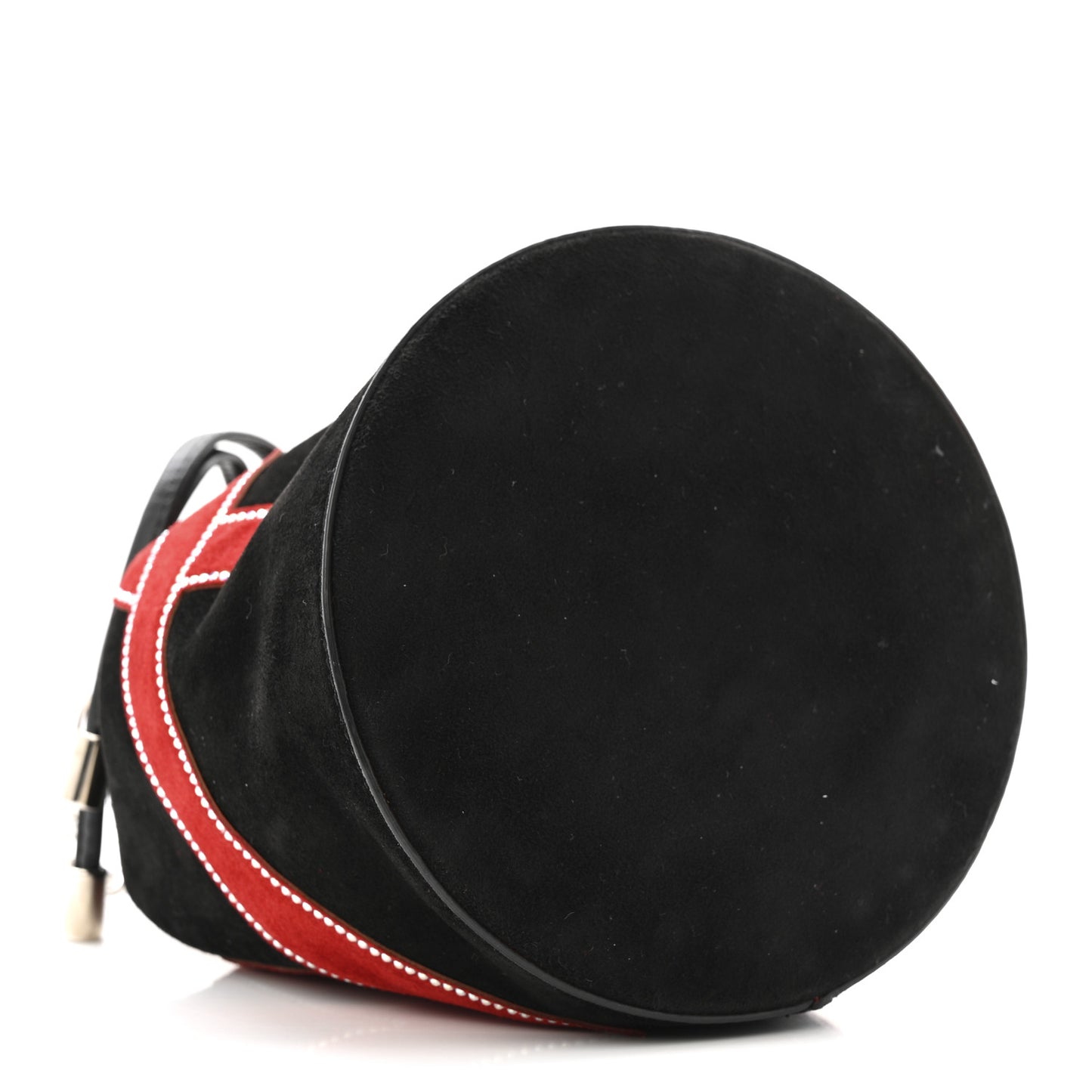 Suede Strass Love Marie Jane Bucket Black Red