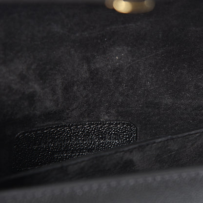 Alexander McQueen Grained Calfskin Small Insignia Flap Black 6 of 10