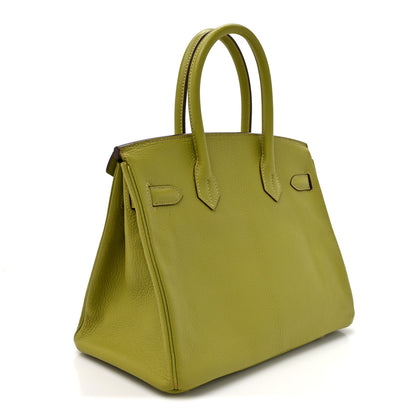 Hermes Chevre Mysore Birkin 30 Vert Anis 3 of 14