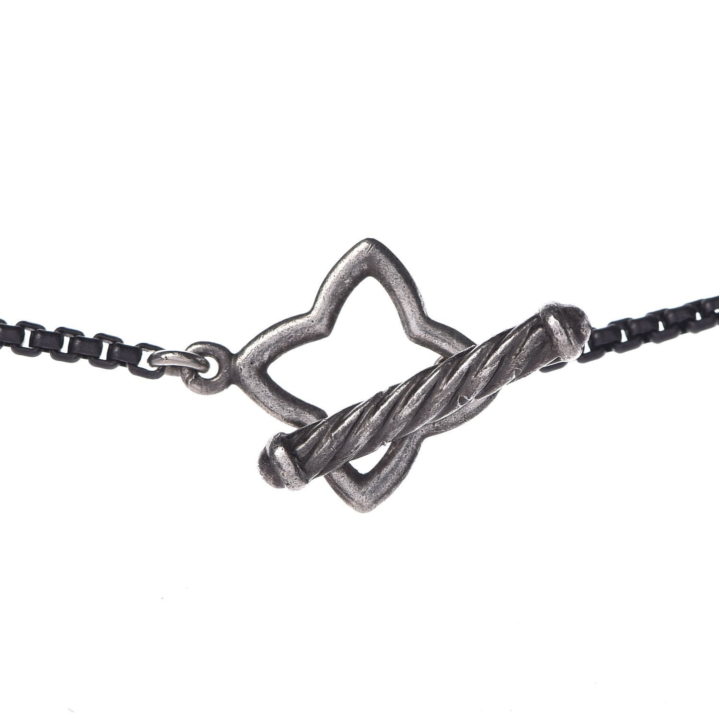 Darkened Sterling Silver South Sea Pearl Diamond Quatrefoil Necklace