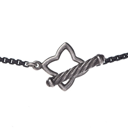 David Yurman Darkened Sterling Silver South Sea Pearl Diamond Quatrefoil Necklace 5 of 6