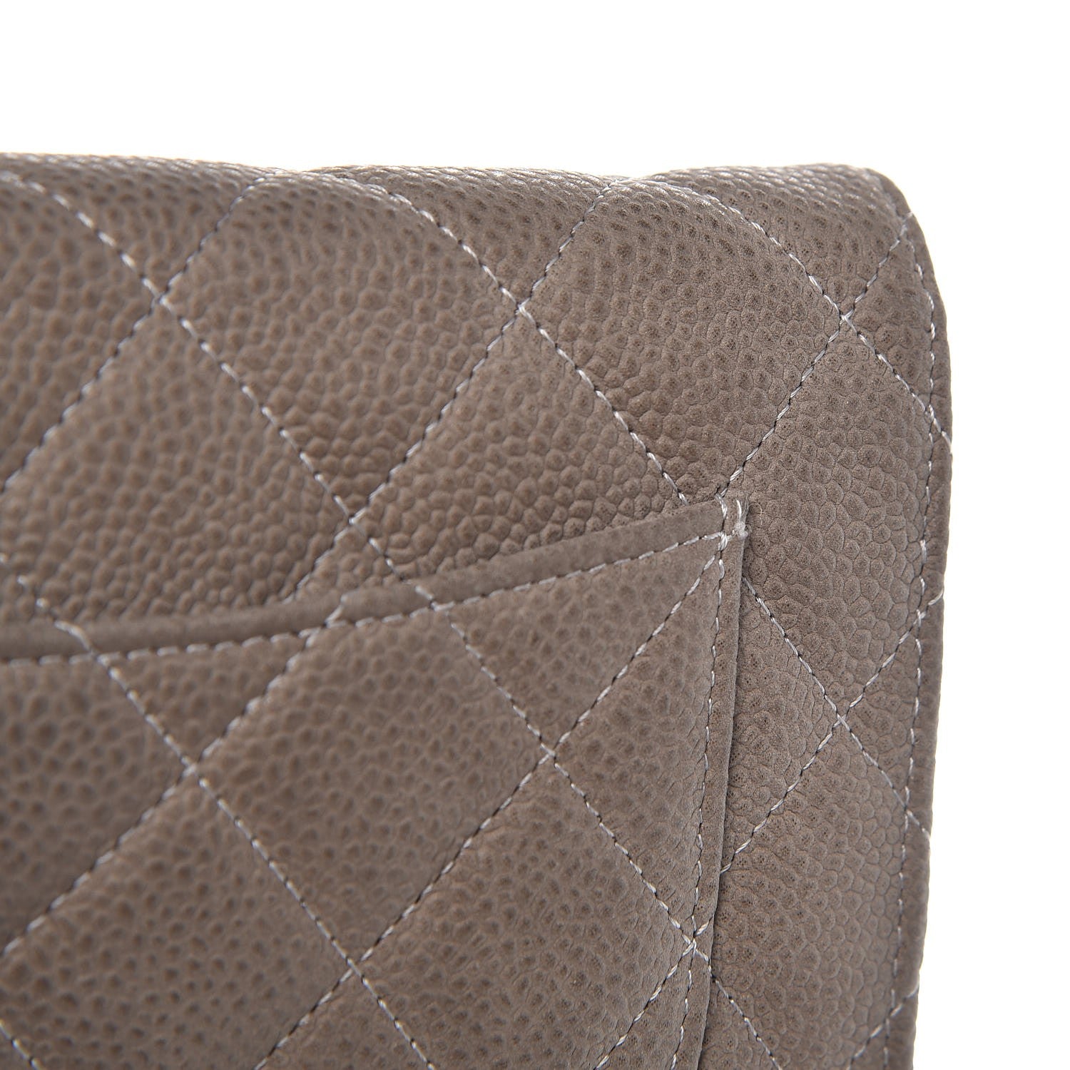 Chanel Iridescent Caviar Quilted Wallet On Chain WOC Gray 12 of 14