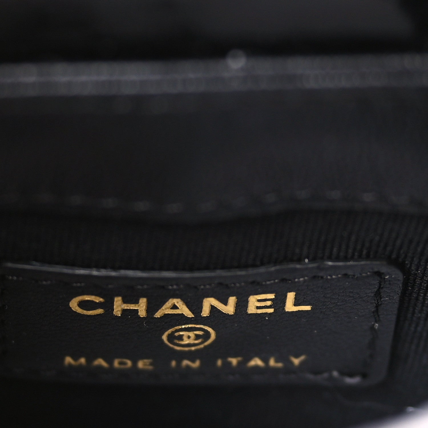 Chanel Shiny Lambskin Quilted Top Handle Card Holder On Chain Black 8 of 11