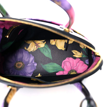 Balenciaga Smooth Calfskin Lush Floral Print S Ville Top Handle Bag Black Multicolor 5 of 10