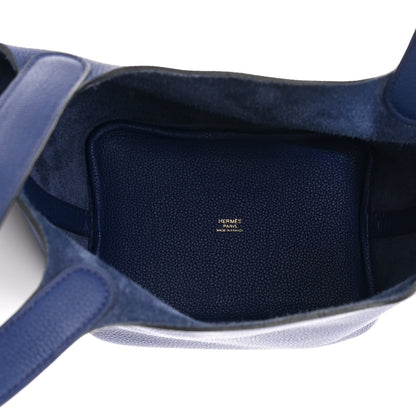 Hermes Taurillon Clemence Picotin Lock 18 PM Bleu Saphir 5 of 11