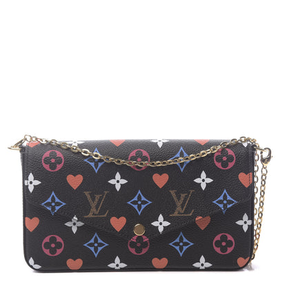 Louis Vuitton Game On Felicie Chain Wallet Black 1 of 9