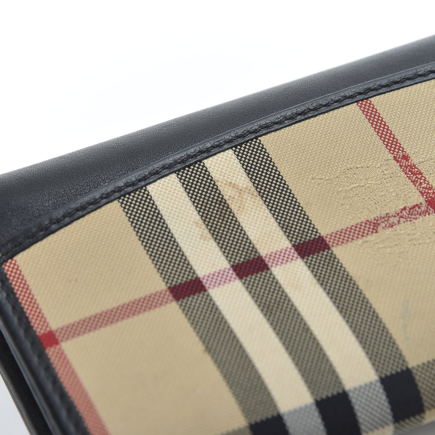 Burberry Haymarket Check Continental Wallet Brown 7 of 11