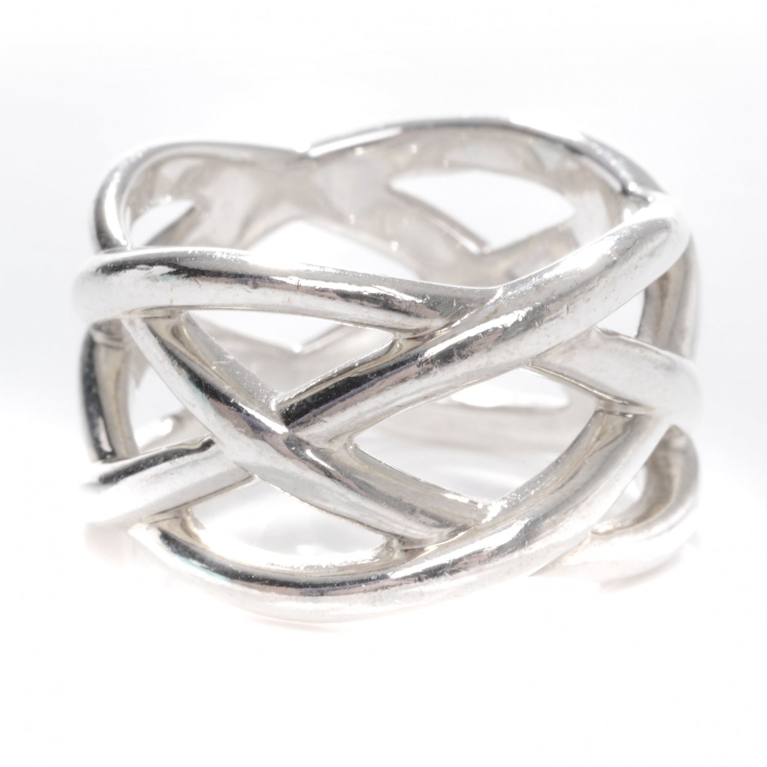 Tiffany Sterling Silver Weave Ring 6.5 5 of 6