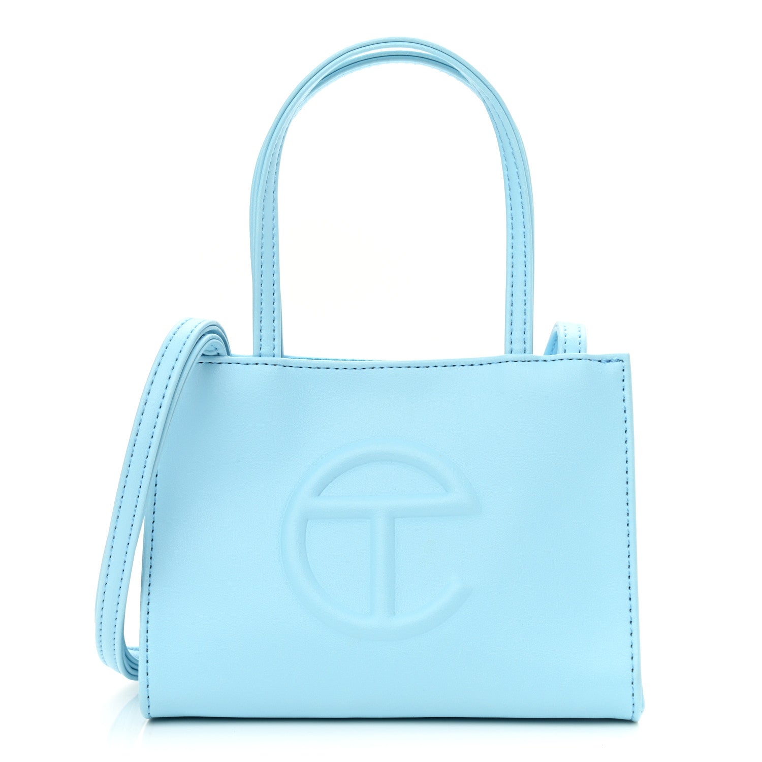 Telfar Vegan Leather Small Shopping Bag Pool Blue 1 of 12