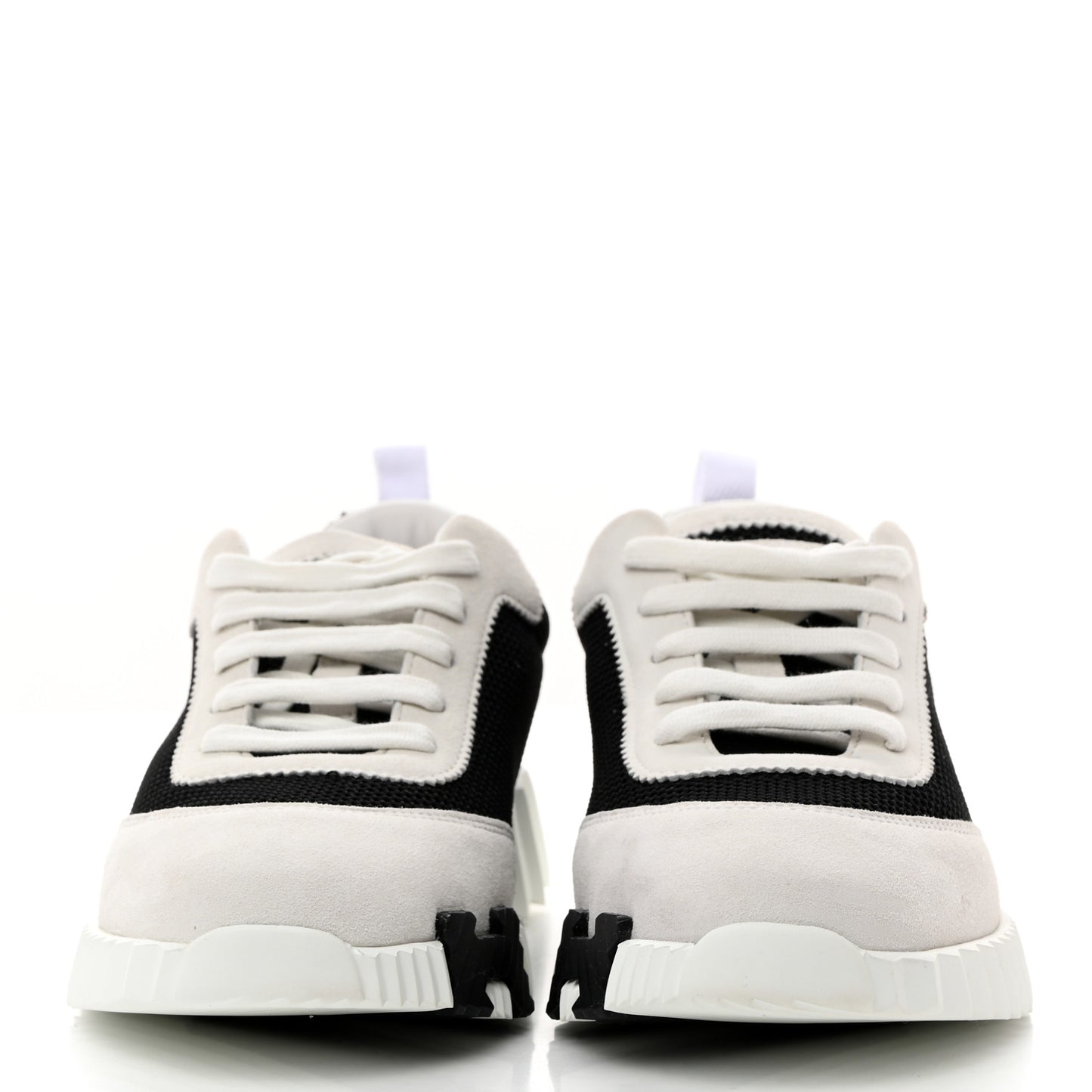Air Mesh Suede Goatskin Bouncing Sneakers 38.5 Black Orange