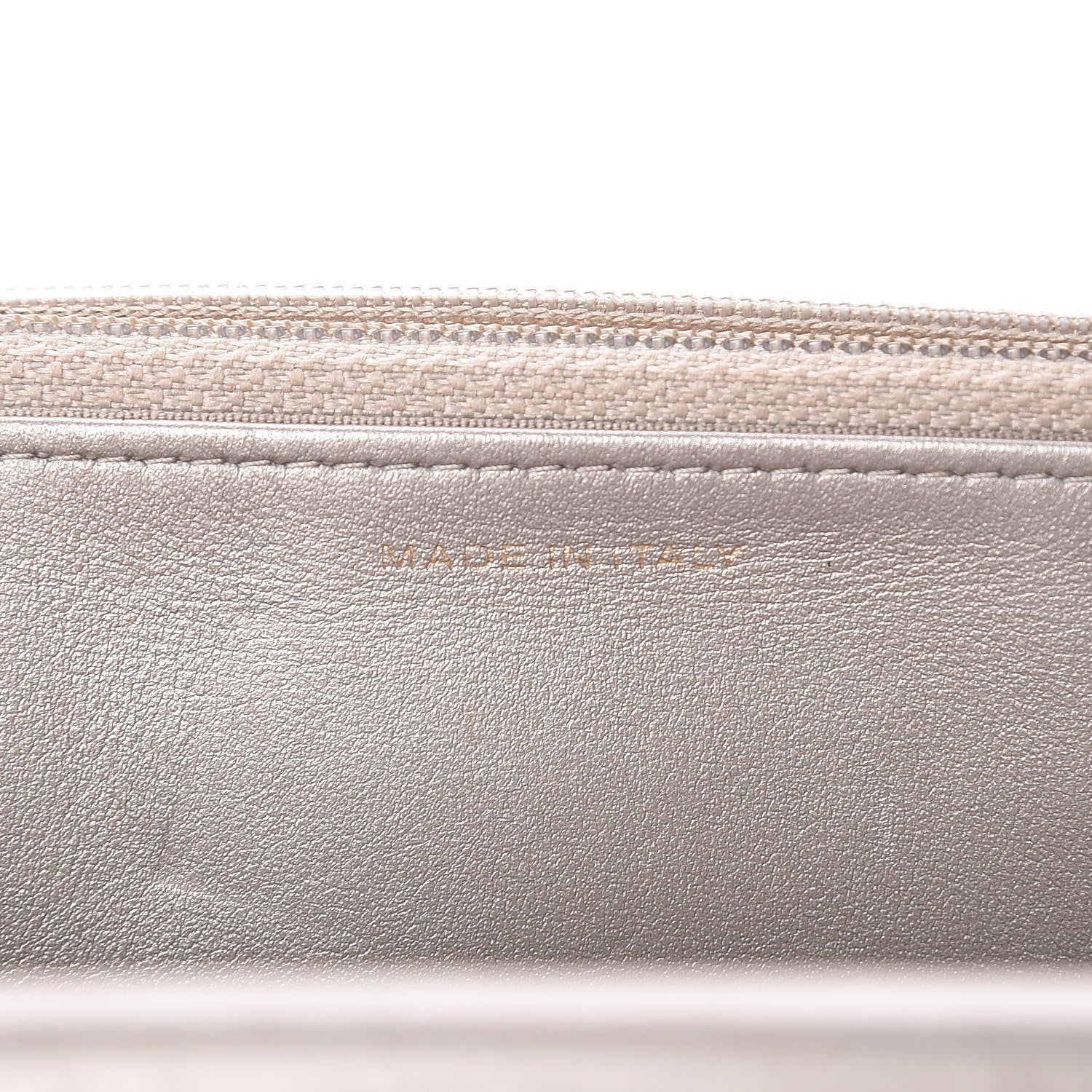 Chanel Cracked Metallic Calfskin Quilted Boy Wallet On Chain WOC Dark Silver 7 of 19