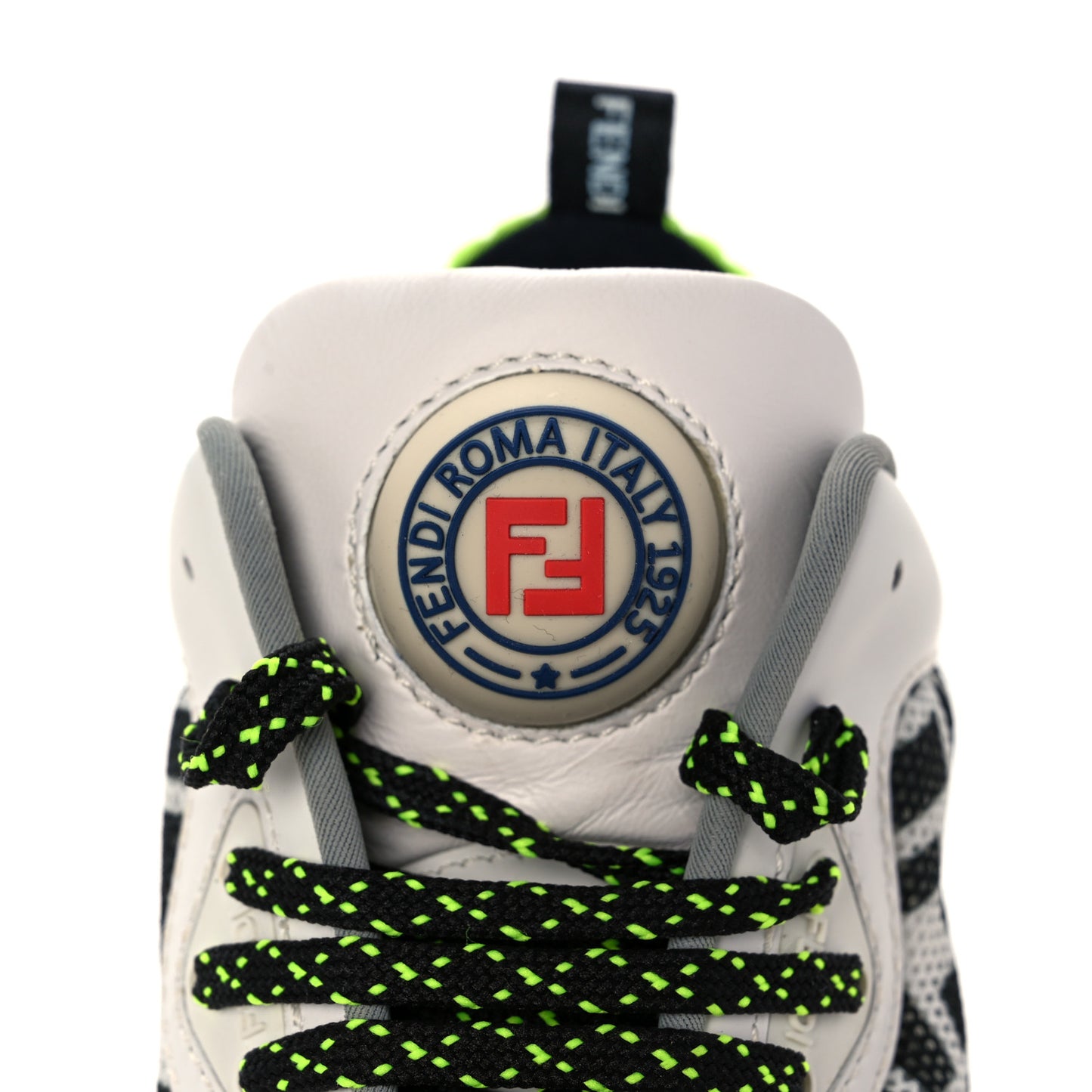 Vitello Mesh Lycra FF T-Rex Sneakers 37 Ultra White Black Giallo Fluo