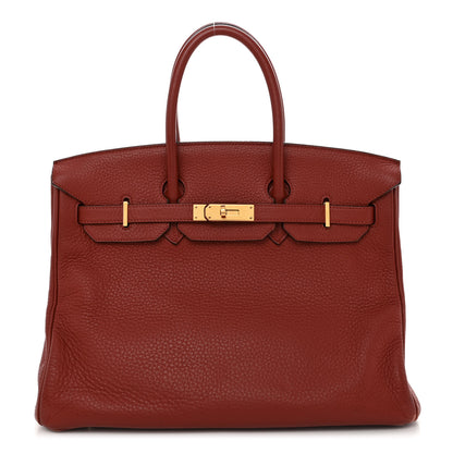 Hermes Taurillon Clemence Birkin 35 Brique 1 of 12