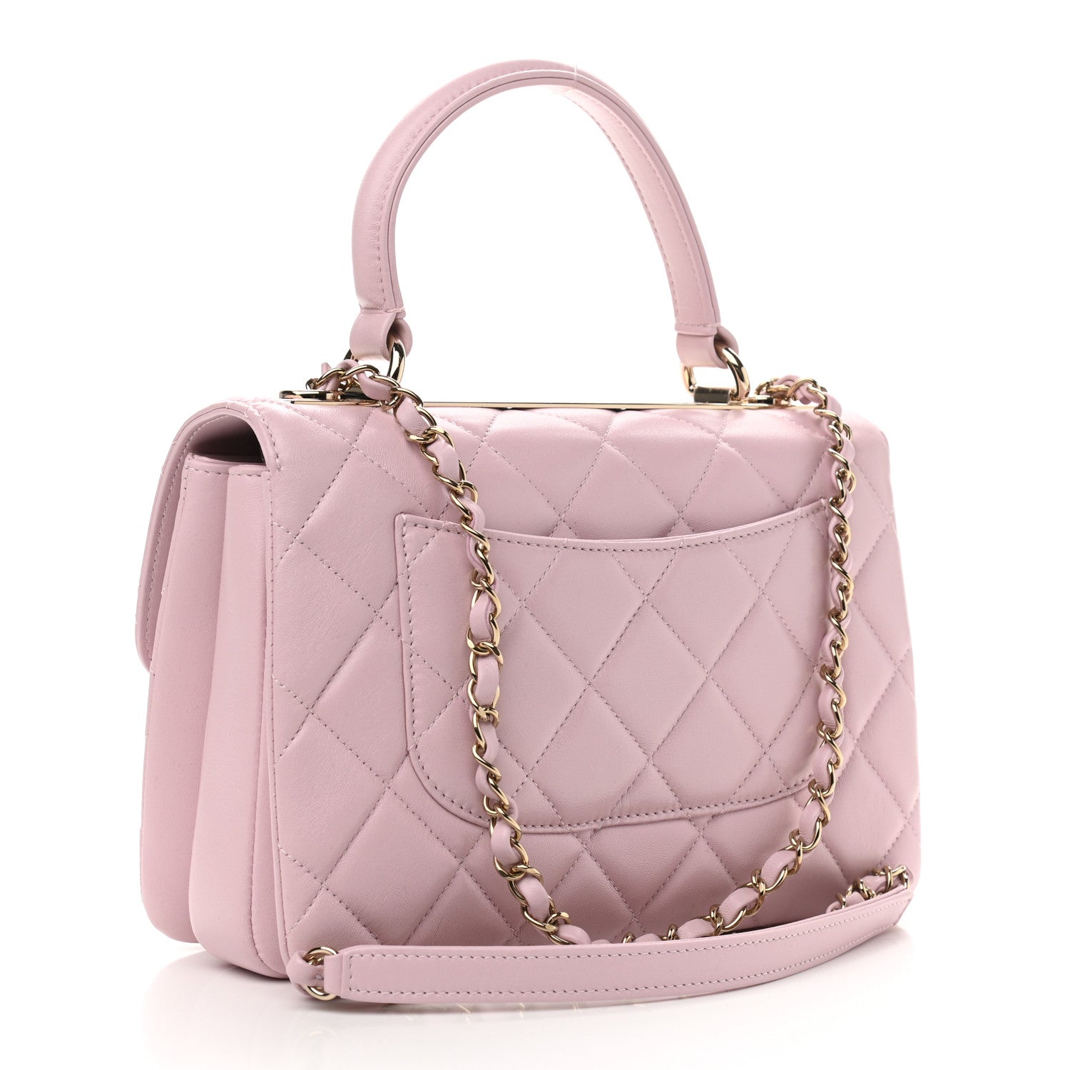 Chanel Lambskin Quilted Small Trendy CC Flap Dual Handle Bag Light Pink 3 of 10