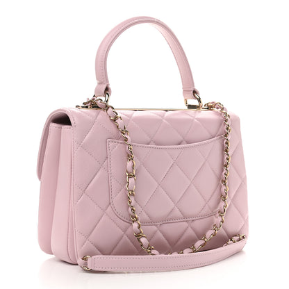 Chanel Lambskin Quilted Small Trendy CC Flap Dual Handle Bag Light Pink 3 of 10