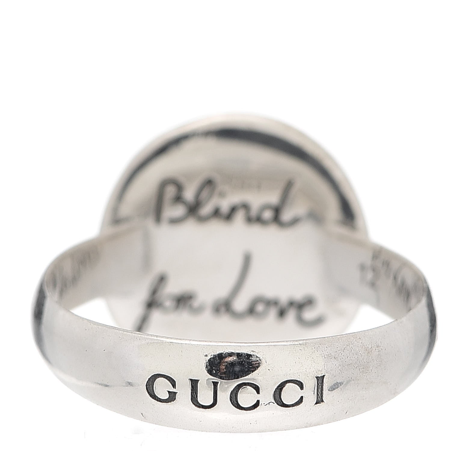 Gucci Sterling Silver Blind for Love Mystic Cat Ring 52 6 3 of 6