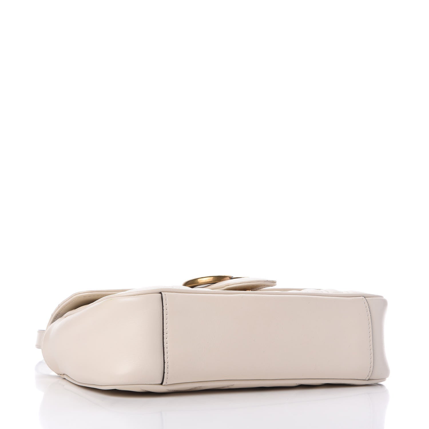 Gucci Calfskin Matelasse Mini GG Marmont Shoulder Bag White 4 of 10