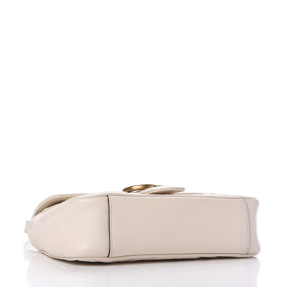 Gucci Calfskin Matelasse Mini GG Marmont Shoulder Bag White 4 of 10