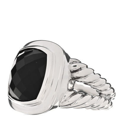 David Yurman Sterling Silver Black Onyx 14mm Albion Ring 52 6 4 of 5