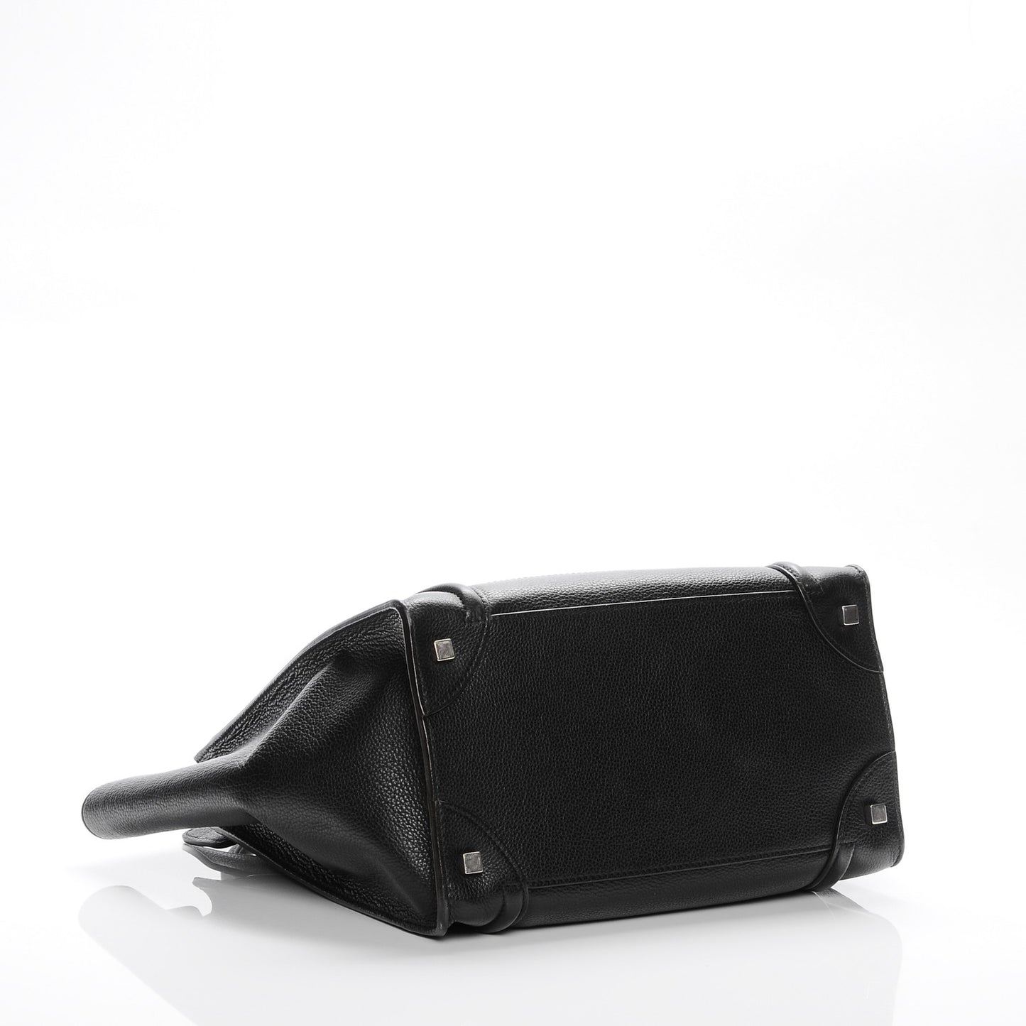 Drummed Calfskin Mini Luggage Black