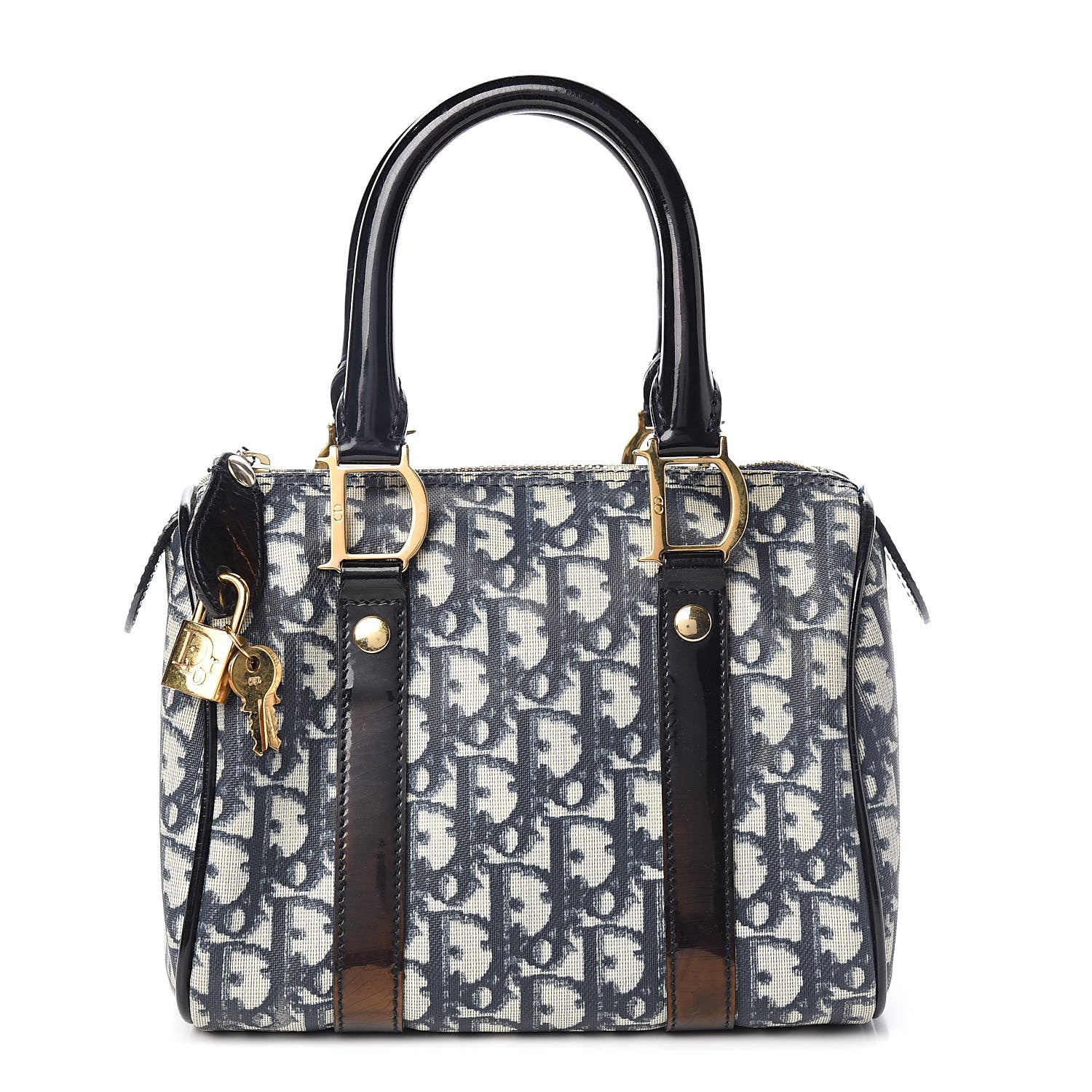 Christian Dior Monogram Boston Navy Blue 1 of 11