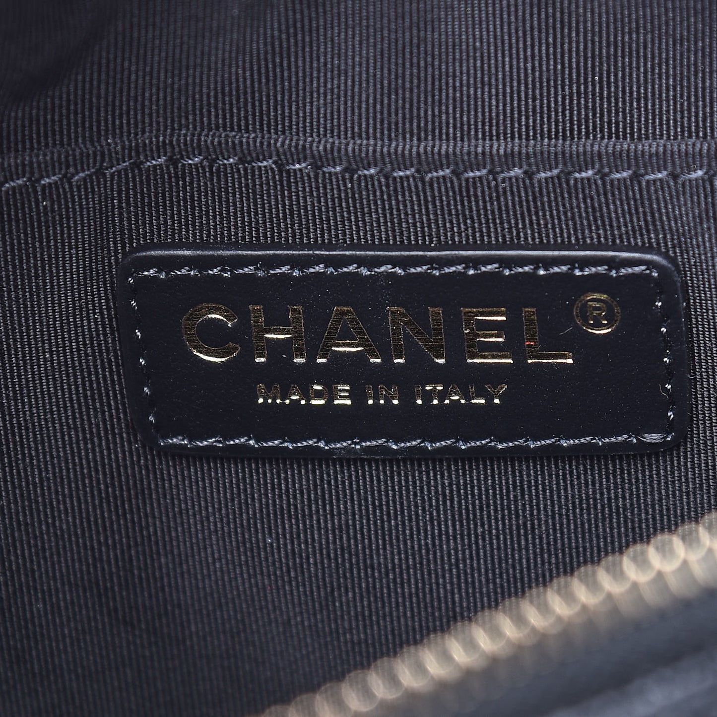 Caviar Quilted Waist Bag Black Gold