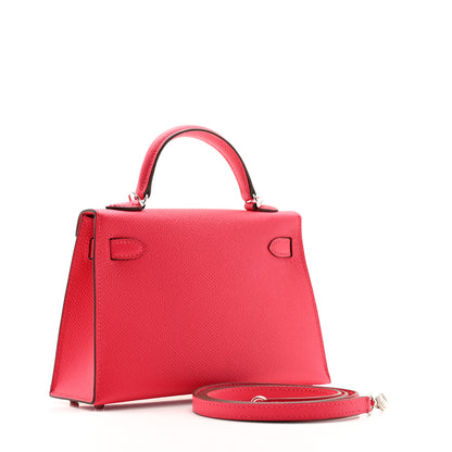 Hermes Epsom Mini Kelly Sellier 20 Rose Extreme 3 of 11