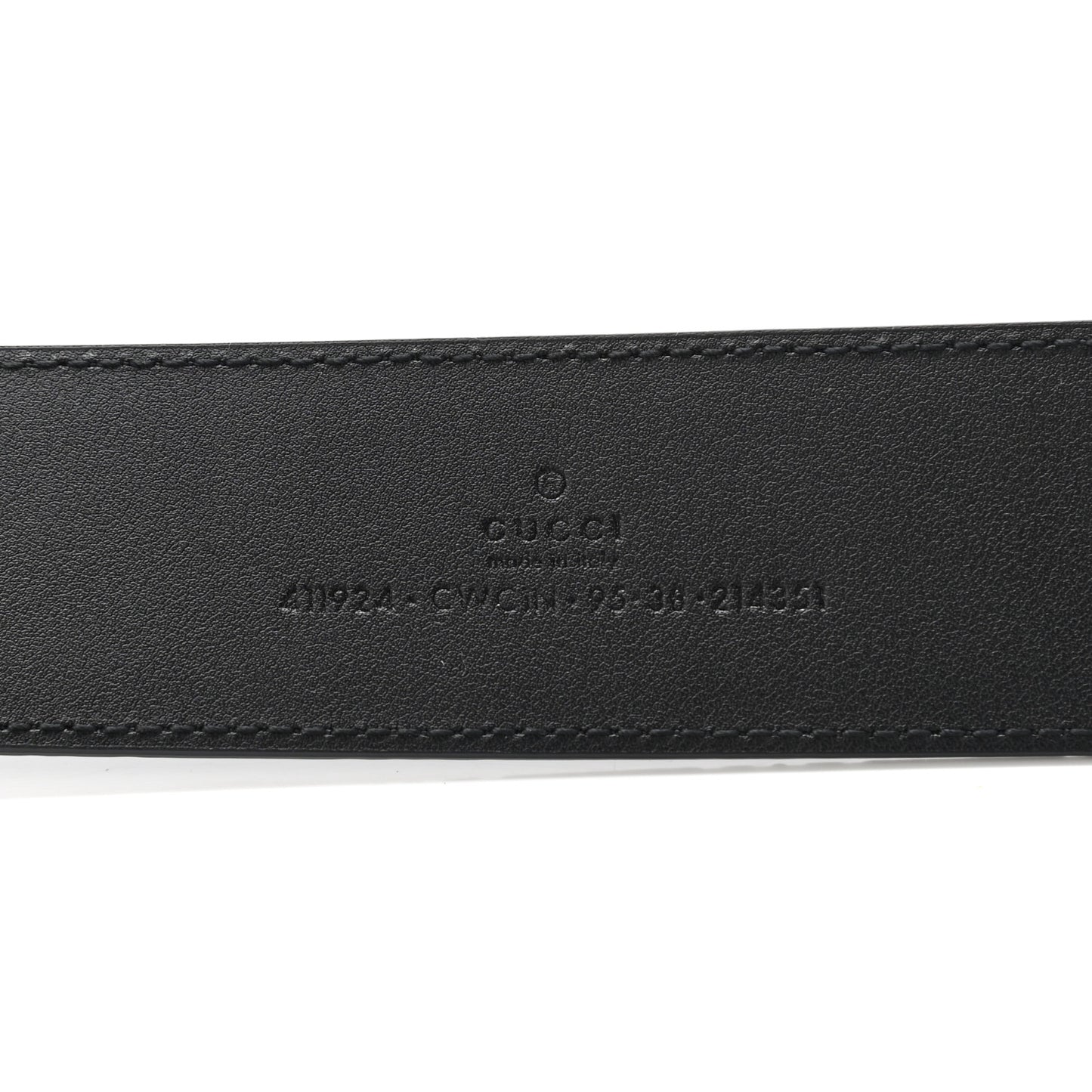 Guccissima Signature Interlocking G 40mm Belt 95 38 Black