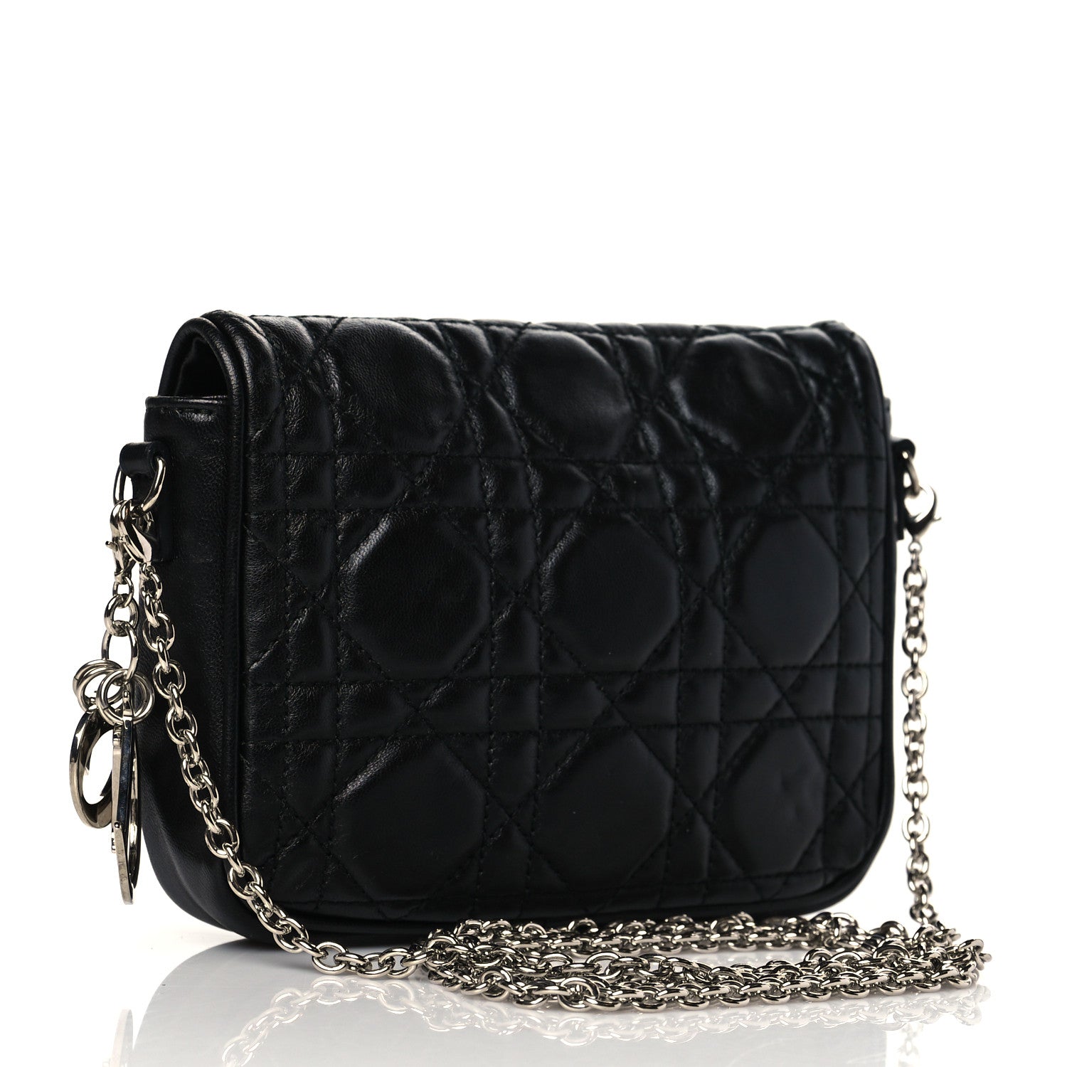 Christian Dior Lambskin Cannage Lady Dior Pochette Black 3 of 10