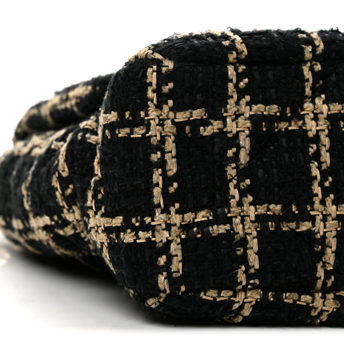 Chanel Tweed Quilted Medium Chanel 19 Flap Black Beige 9 of 13