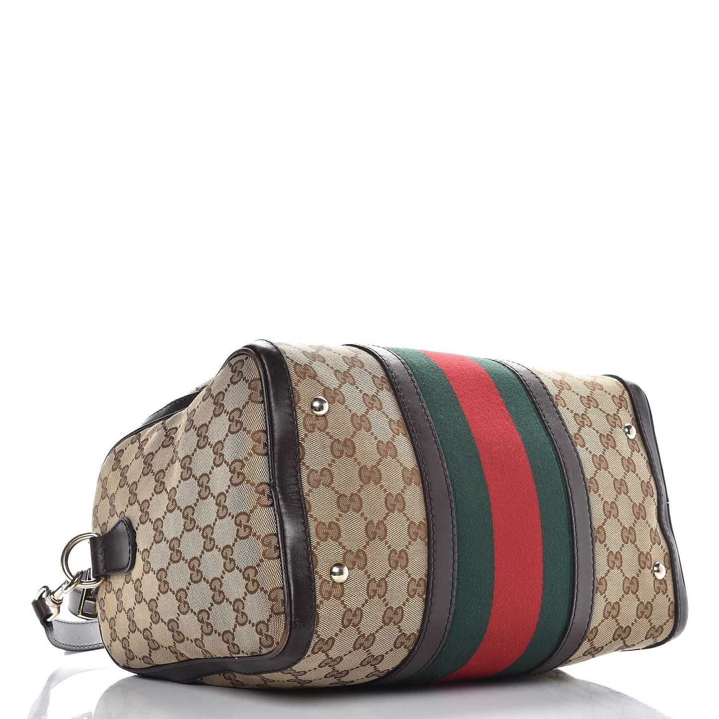 Monogram Vintage Web Medium Boston Dark Brown