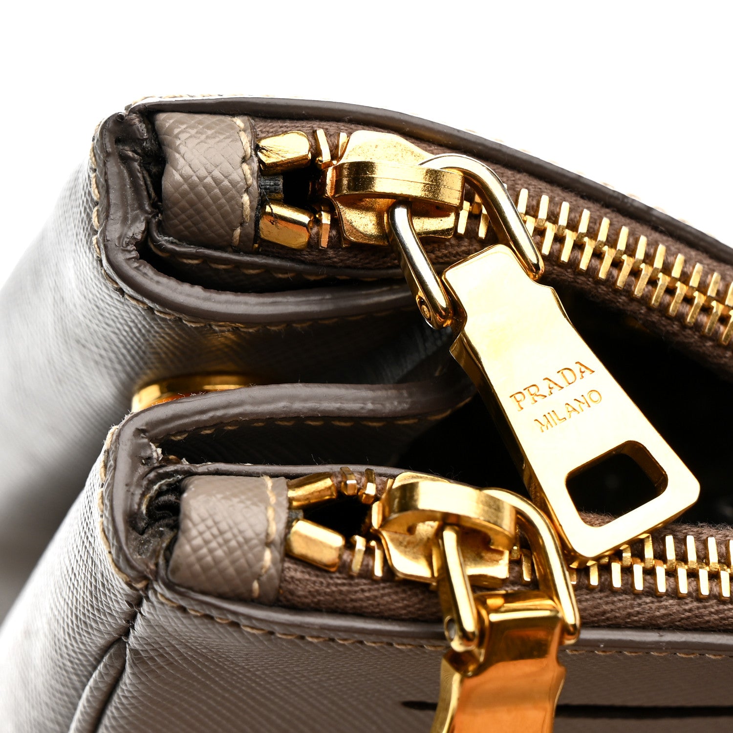 Prada Saffiano Lux Large Galleria Double Zip Tote Argilla 1781796