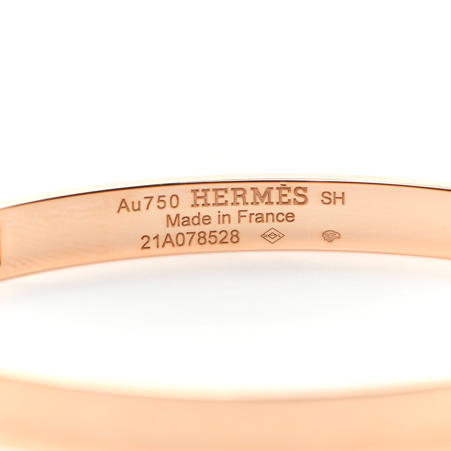 18K Rose Gold Diamond PM H D'Ancre Bracelet SH
