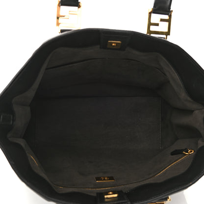 Fendi Nappa FF 1974 Embossed Medium FF Tote Black 5 of 10