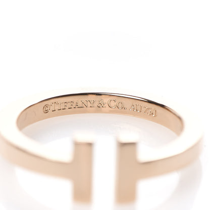 Tiffany 18K Rose Gold T Square Ring 58 8.25 4 of 5