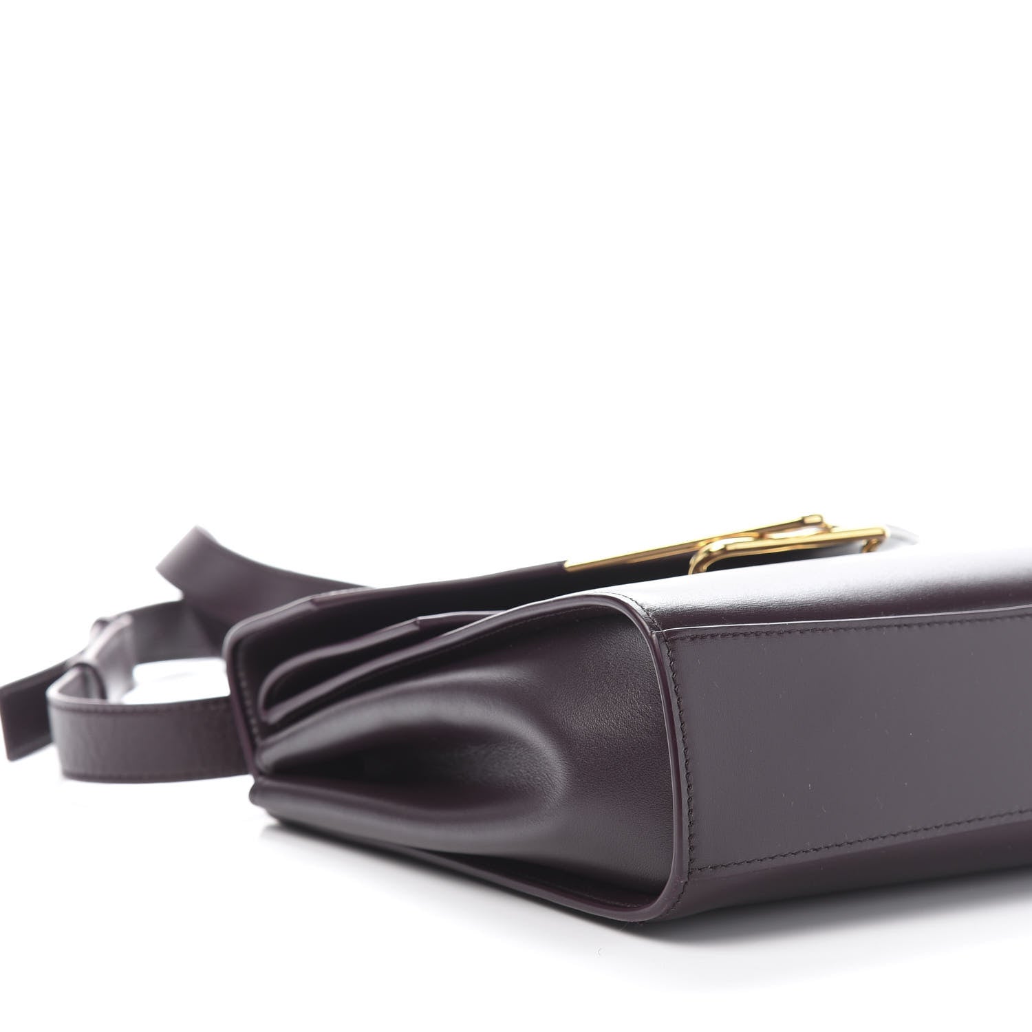 Bottega Veneta Box Calfskin Nappa Clip Bag Grape 7 of 9