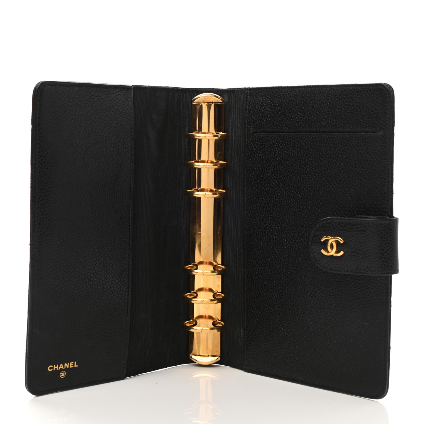 Caviar Diamond Embossed Agenda Cover Black