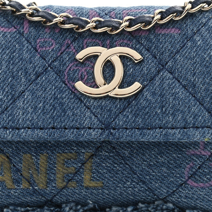 Chanel Denim Quilted Denim Mood Belt Bag Blue Multicolor 8 of 11