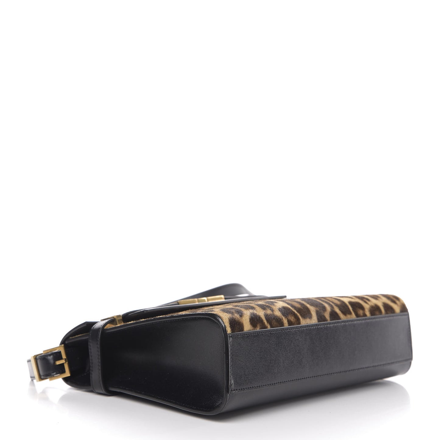Calf hair Calfskin Manhattan Baguette Black