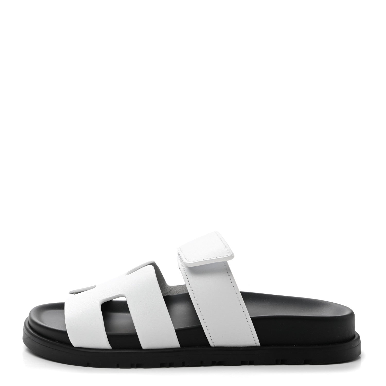 Hermes Calfskin Womens Chypre Sandals 35 White 1 of 10