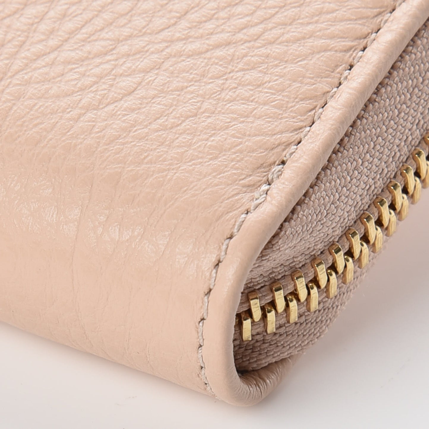 Soft Grained Goatskin Pippa Zip Around Wallet Powder Pink